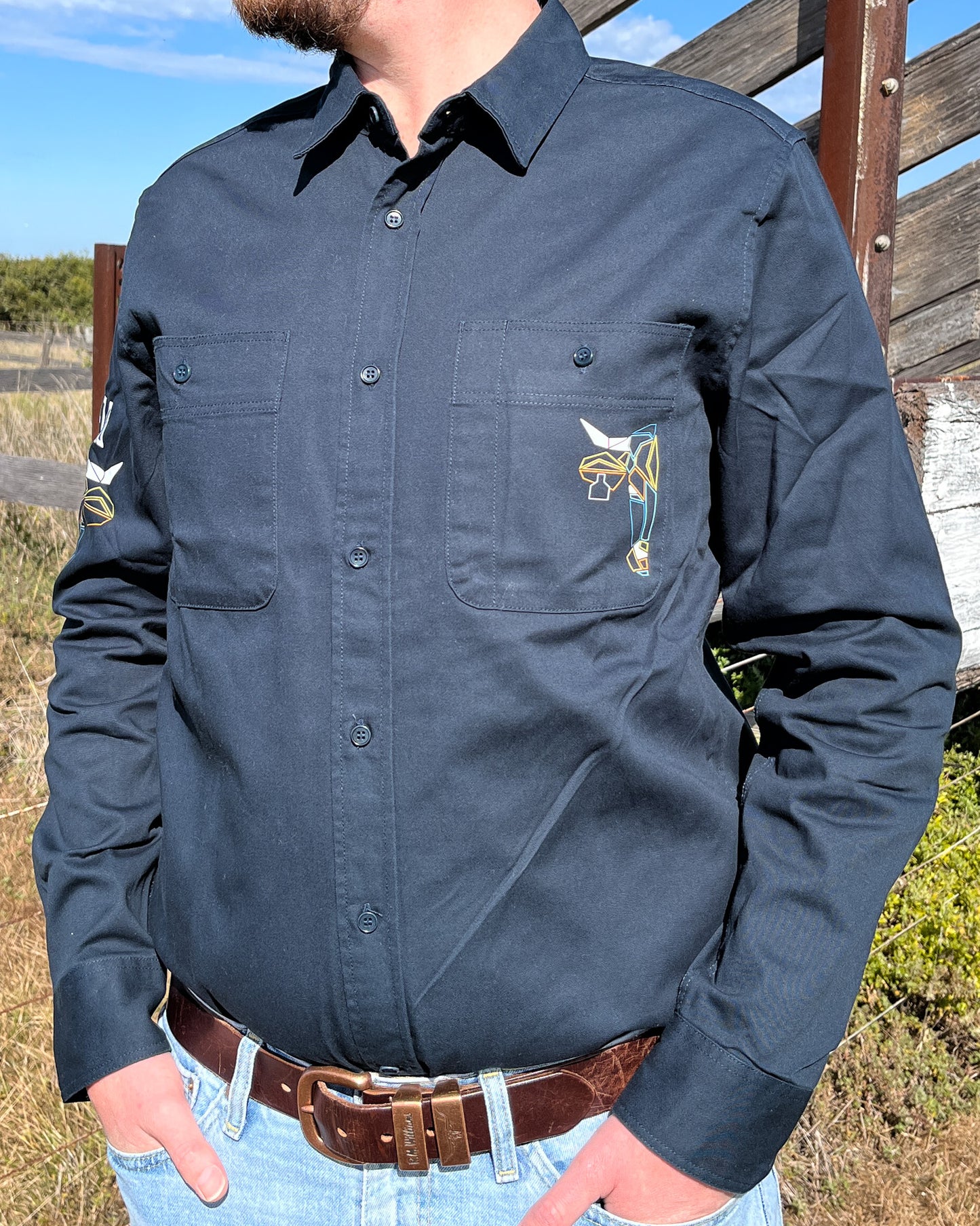 Cattle on a Thousand Hills - Men's Western Shirt